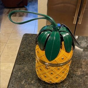 Pineapple Shaped Yellow and Green Handbag